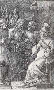 Albrecht Durer Christ befroe Caiaphas painting